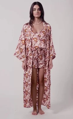 Hot Silk Full Length Dressing Gown Women Sleepwear