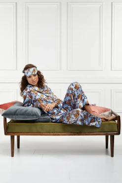 New Silk Pyjama Shirt (Sky Blue) Women Sleepwear