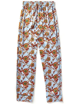 Sale Silk Pyjama Trouser (Sky Blue) Women Sleepwear