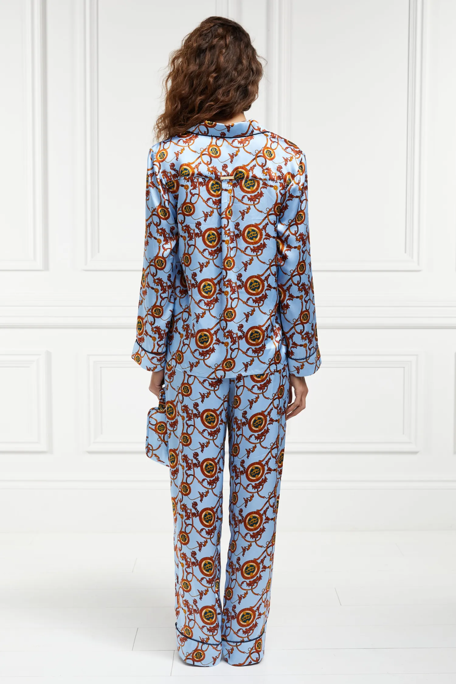 Sale Silk Pyjama Trouser (Sky Blue) Women Sleepwear
