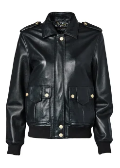 Discount Sloane Leather Bomber Women Jackets