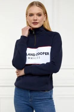 Online Sporting Heritage Zip Henley (Ink Navy) Women Hoodies & Sweatshirts|Sweatshirts