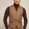 Sale St James Waistcoat (Clarence Check Merlot) Waistcoats