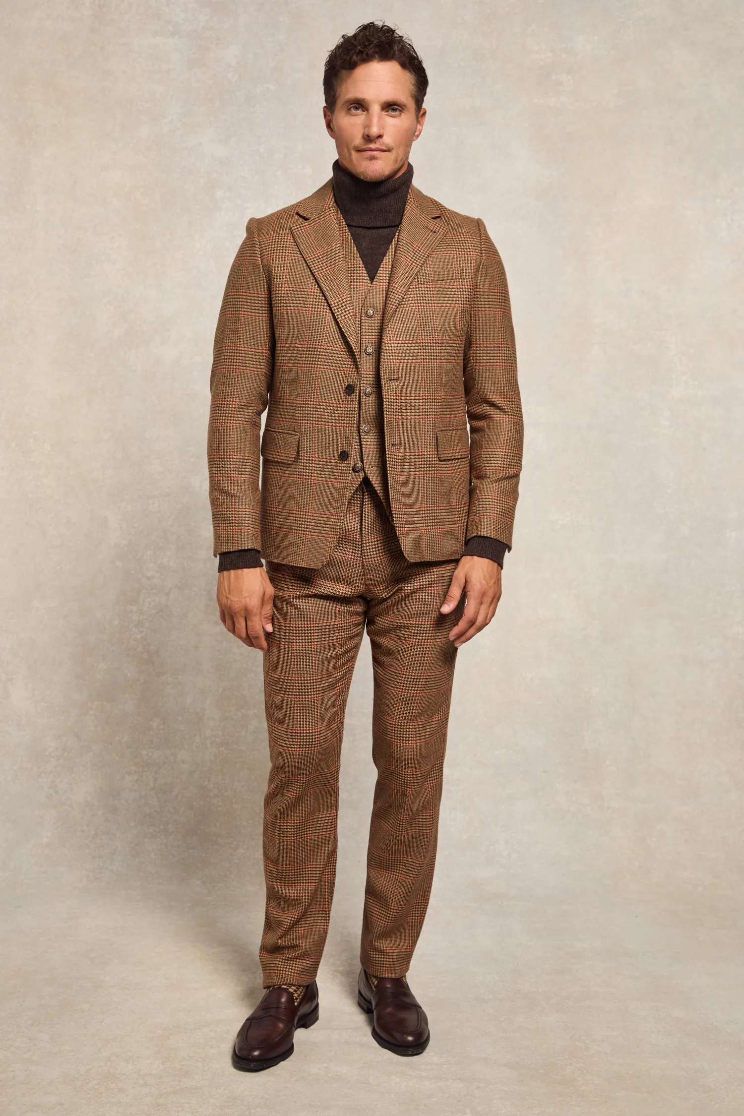 Sale St James Waistcoat (Clarence Check Merlot) Waistcoats