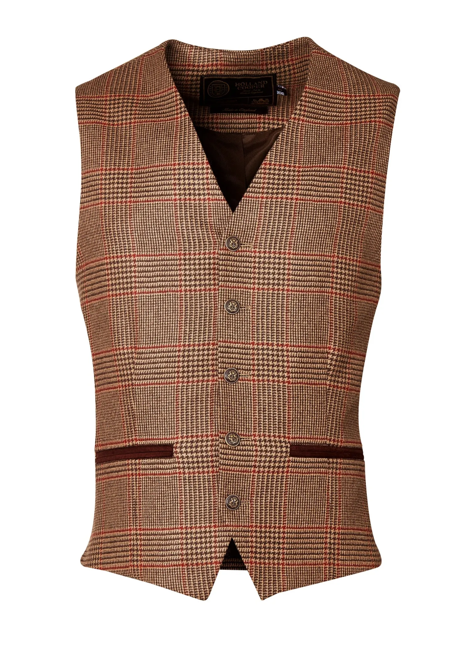Sale St James Waistcoat (Clarence Check Merlot) Waistcoats