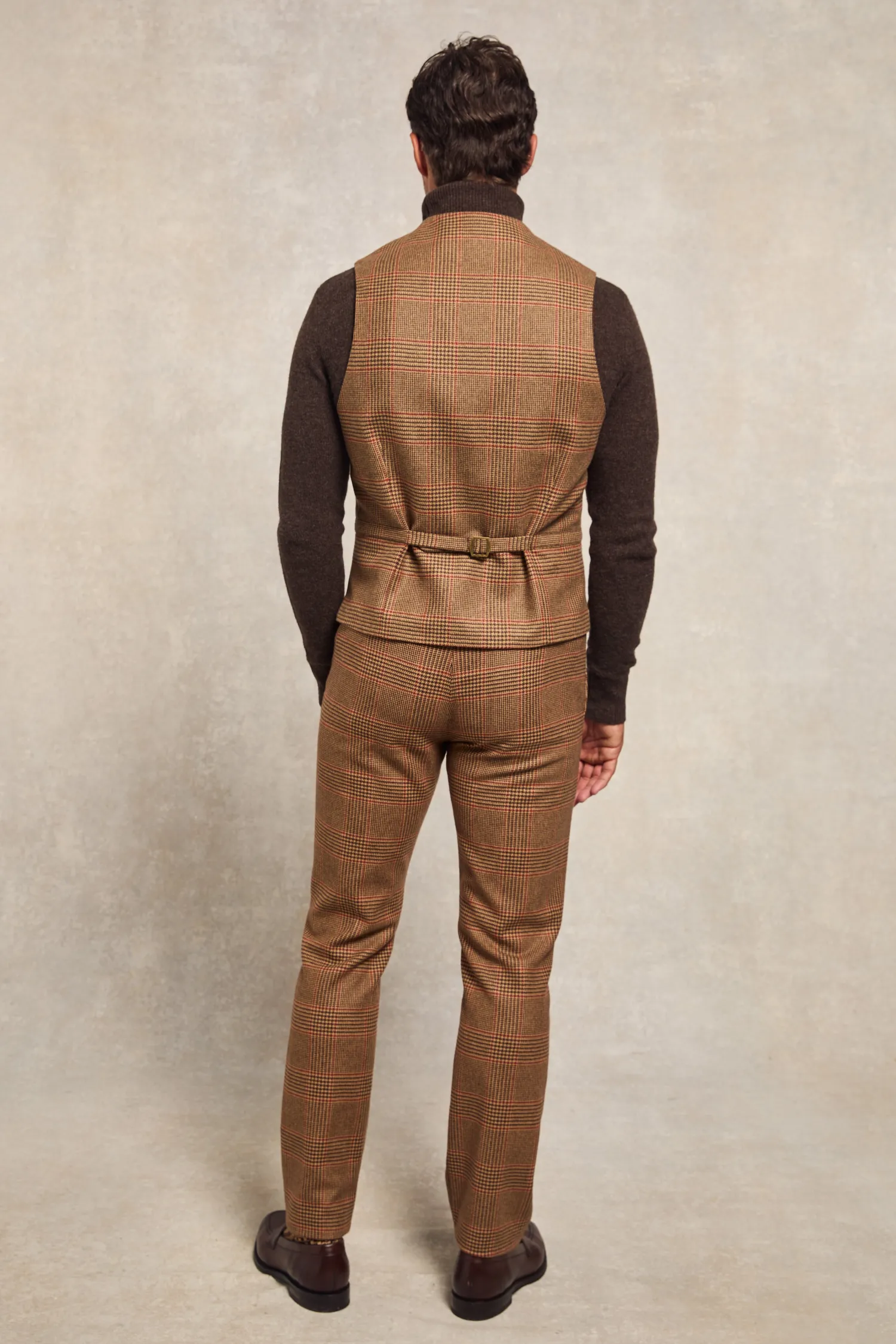 Sale St James Waistcoat (Clarence Check Merlot) Waistcoats