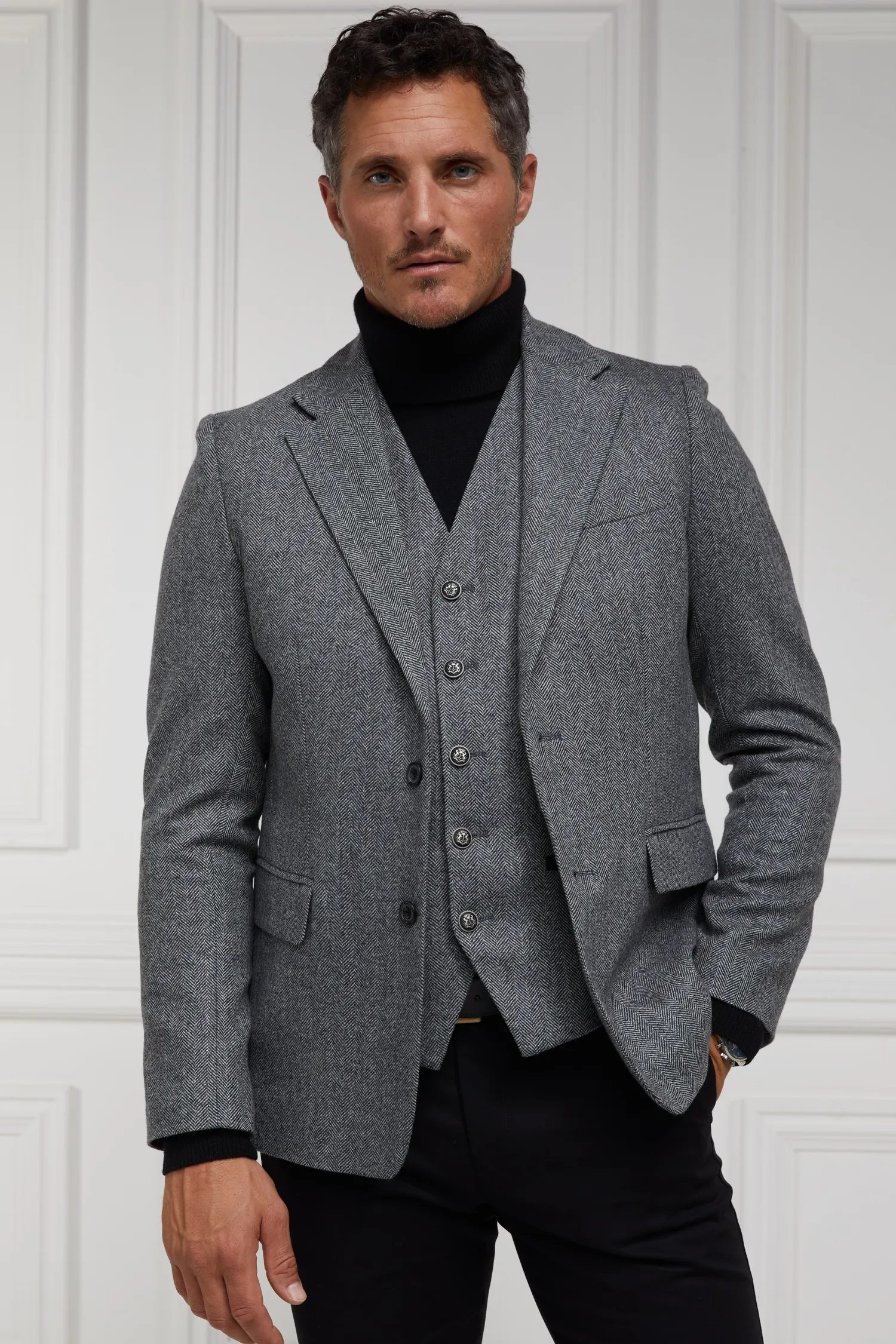 Outlet St James Waistcoat (Mono Herringbone) Waistcoats