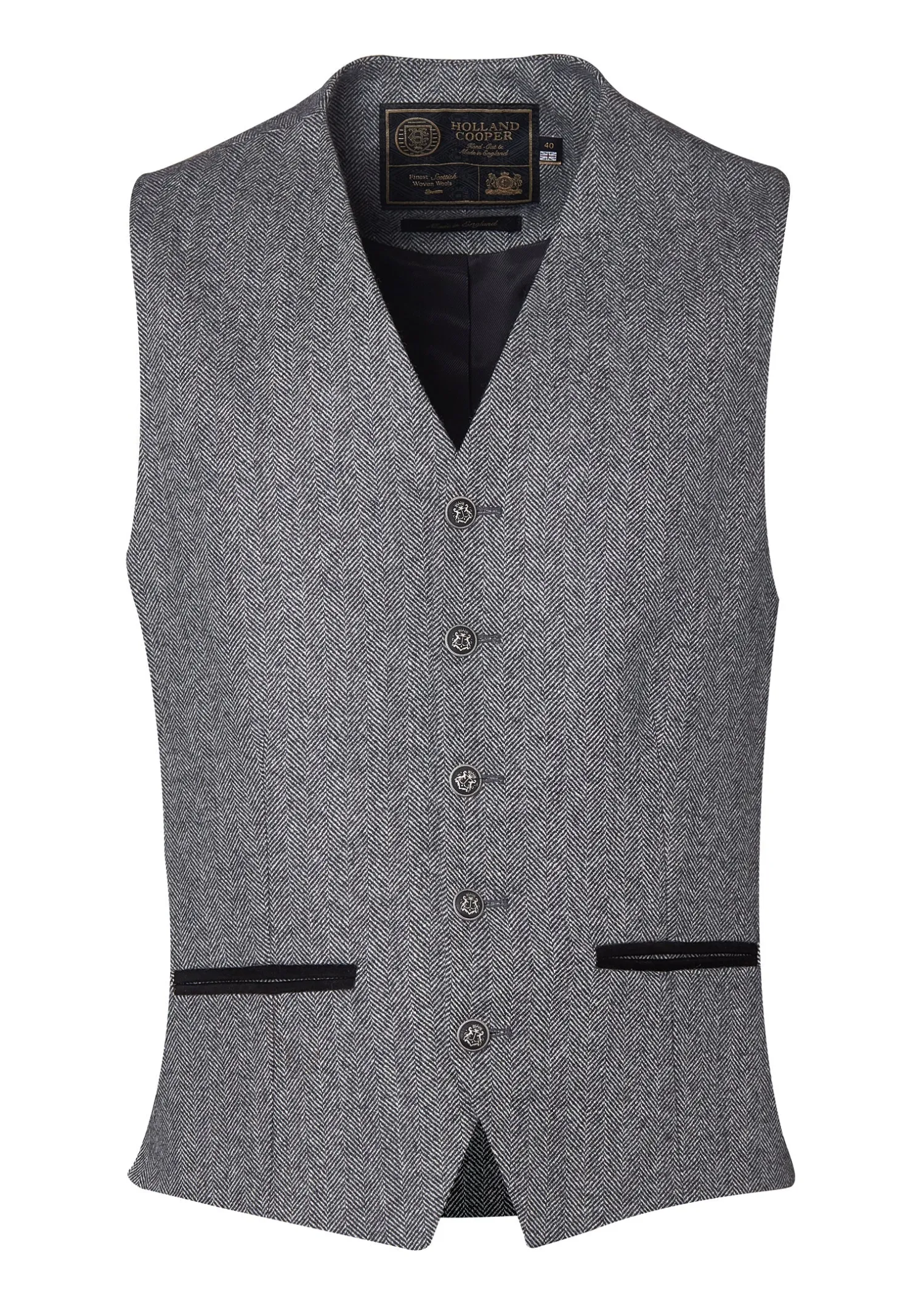 Outlet St James Waistcoat (Mono Herringbone) Waistcoats