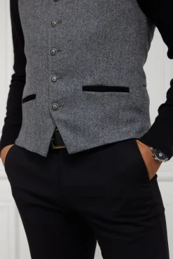 Outlet St James Waistcoat (Mono Herringbone) Waistcoats