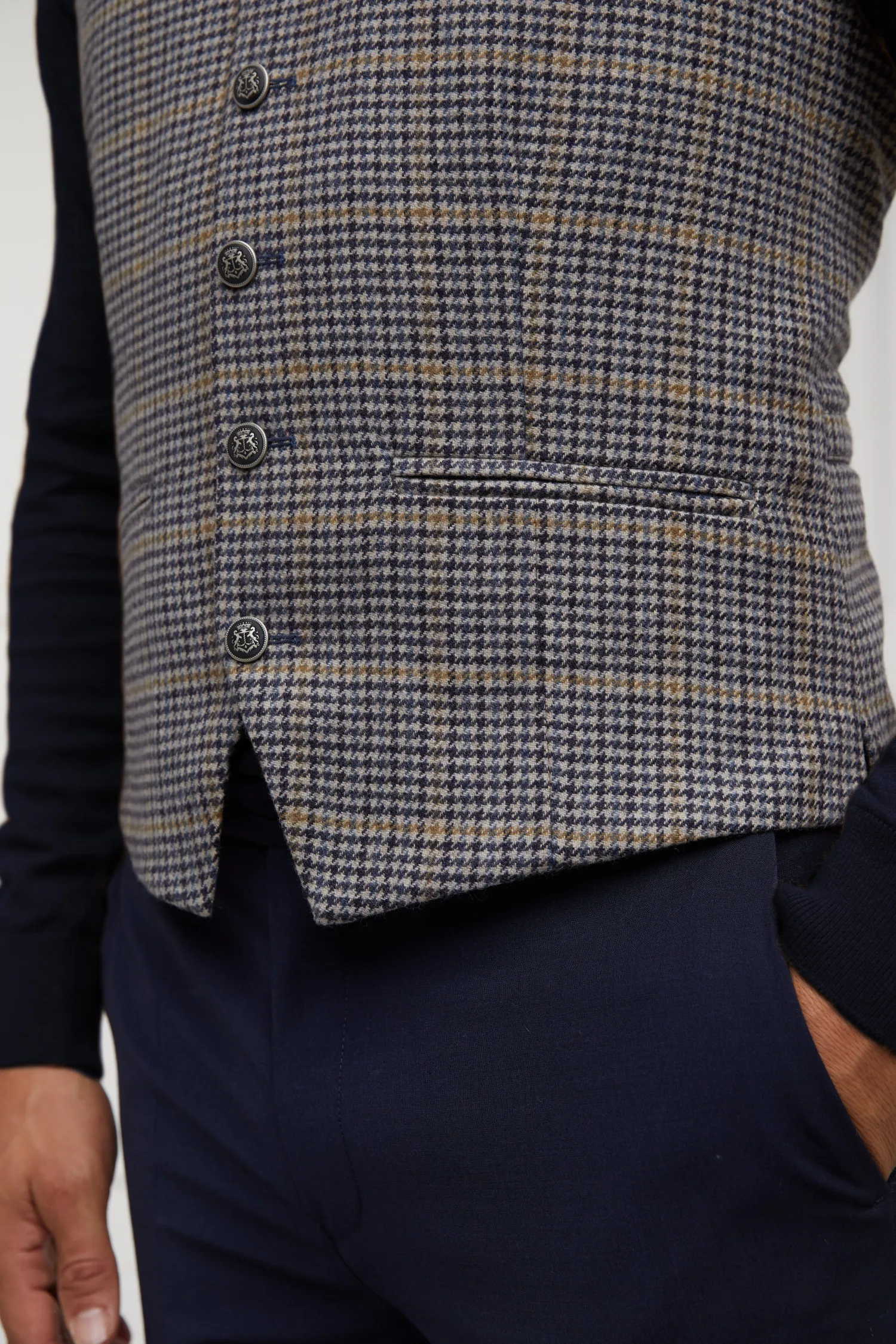Sale St James Waistcoat (Prince of Wales Navy) Waistcoats
