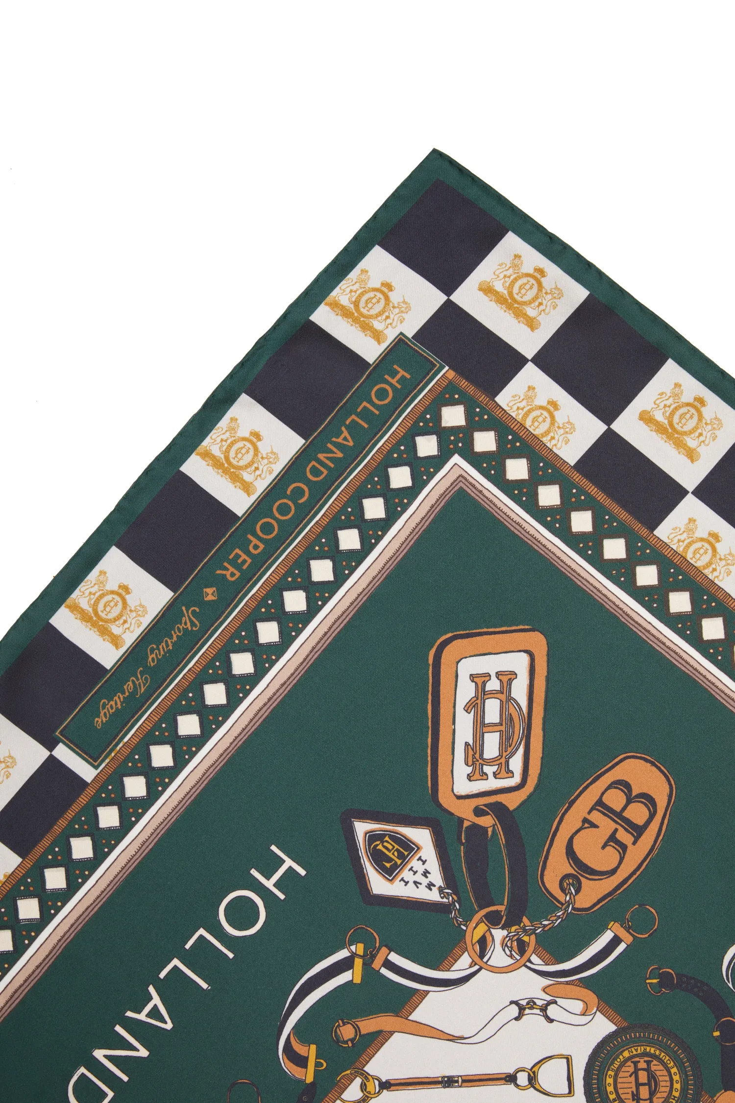 Fashion Stirrup Silk Scarf (Black Emerald) Women Scarves|Scarves