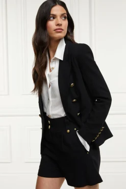 Fashion Tailored Short (Black Linen) Women Shorts|Tailoring