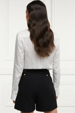 Fashion Tailored Short (Black Linen) Women Shorts|Tailoring