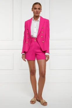 Sale Tailored Short (Hot Pink Linen) Women Shorts|Tailoring