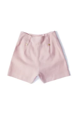 Hot Tailored Short (Pink Linen) Women Shorts|Tailoring
