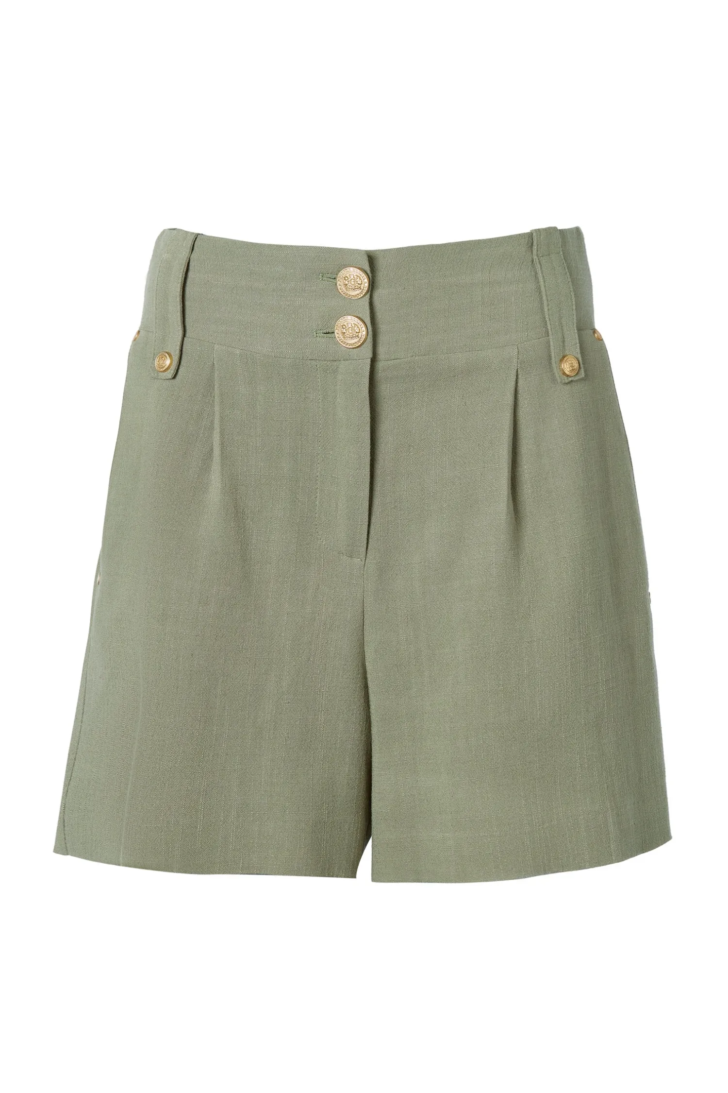 Outlet Tailored Short (Sage Linen) Women Shorts|Tailoring