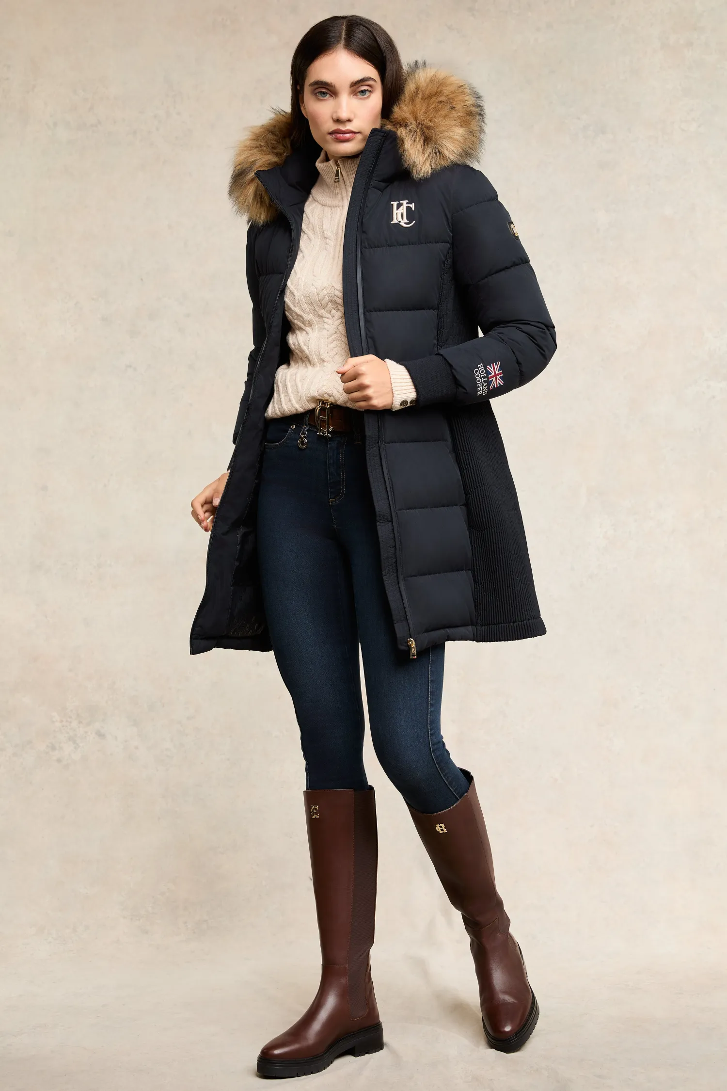 New Team Padded Coat (Ink Navy) Women Coats|Coats
