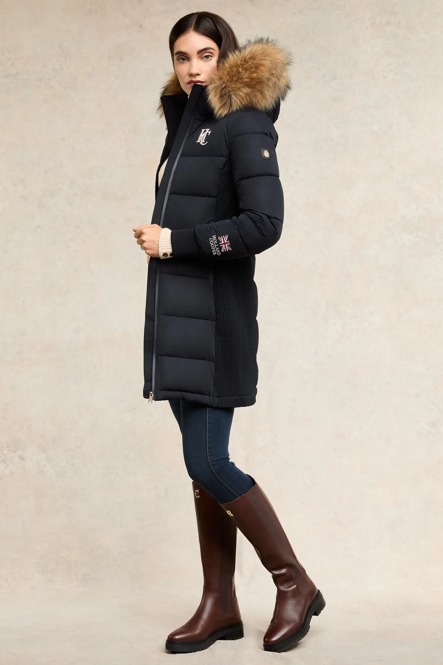New Team Padded Coat (Ink Navy) Women Coats|Coats