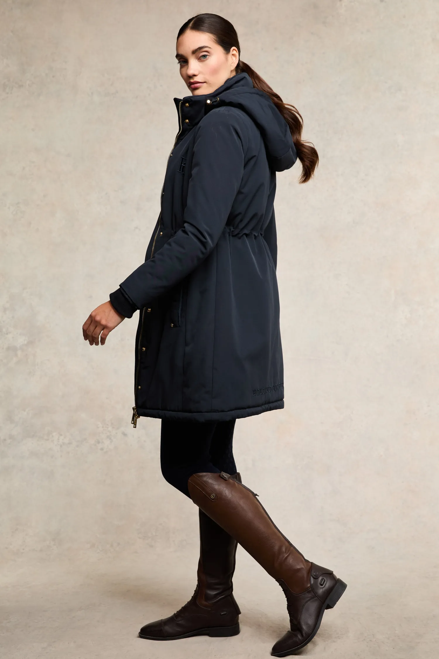 Outlet Team Waterproof Coat (Ink Navy Mono) Women Coats|Coats