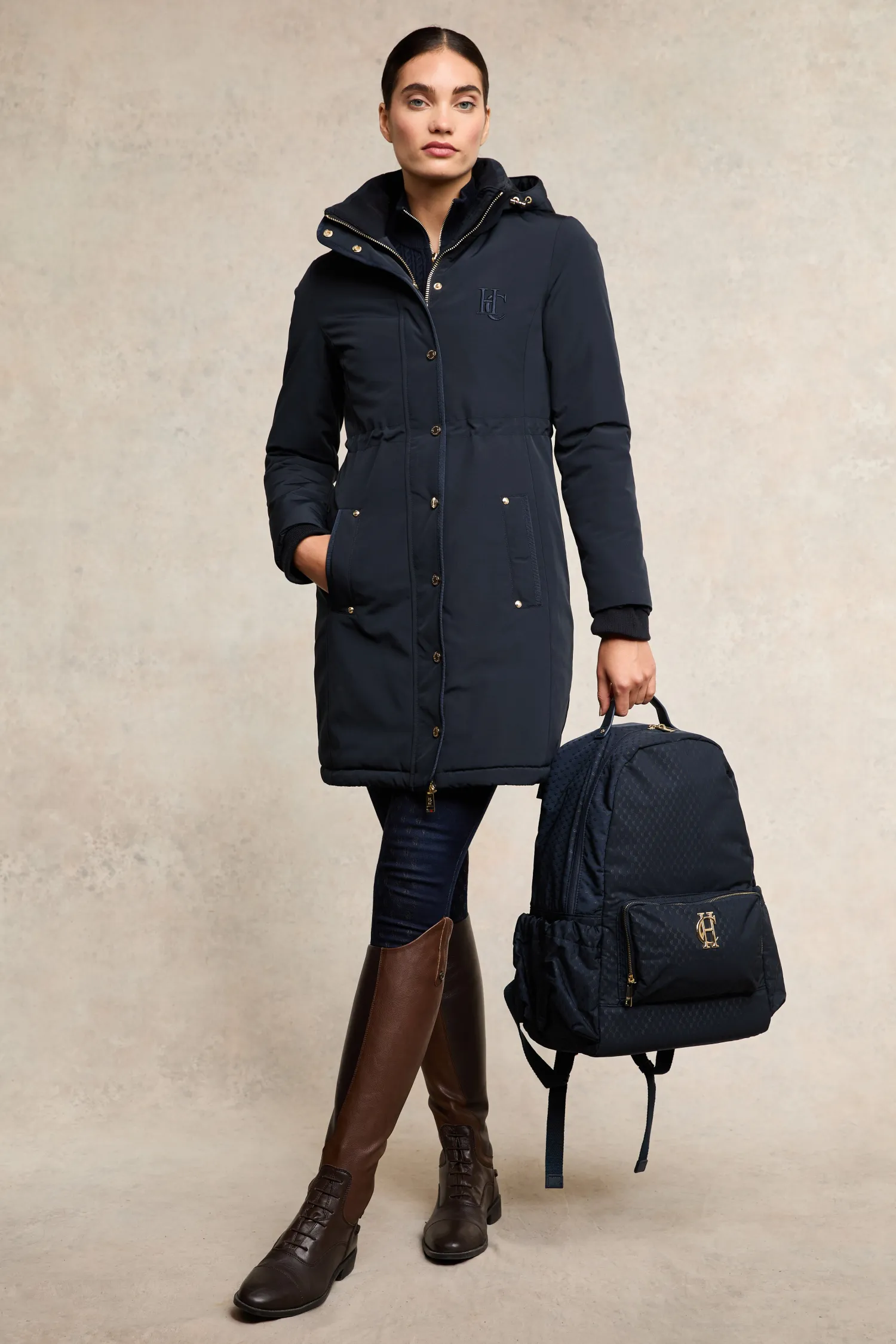 Outlet Team Waterproof Coat (Ink Navy Mono) Women Coats|Coats