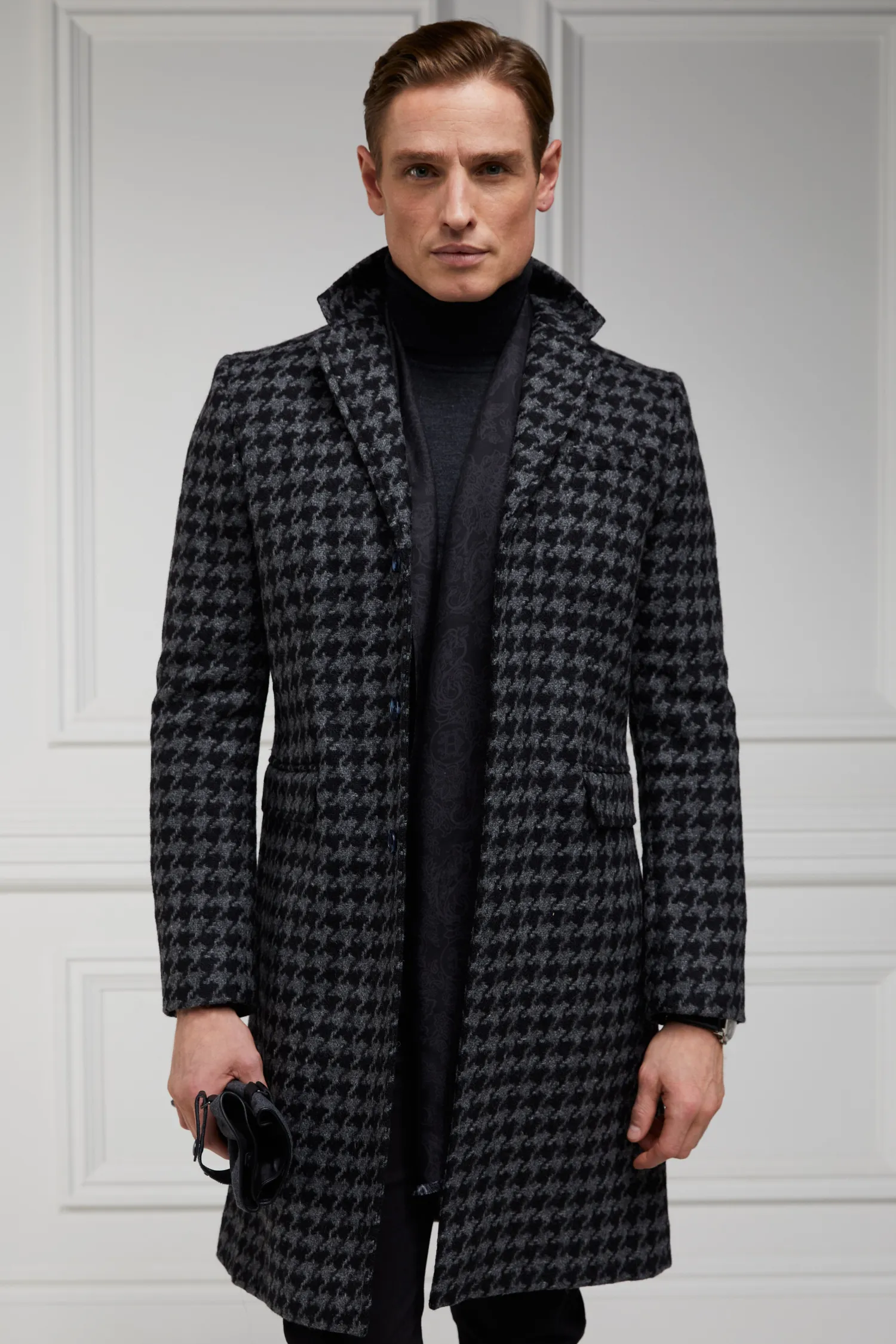 Hot The Cheltenham Coat (Large Scale Charcoal Houndstooth) Coats