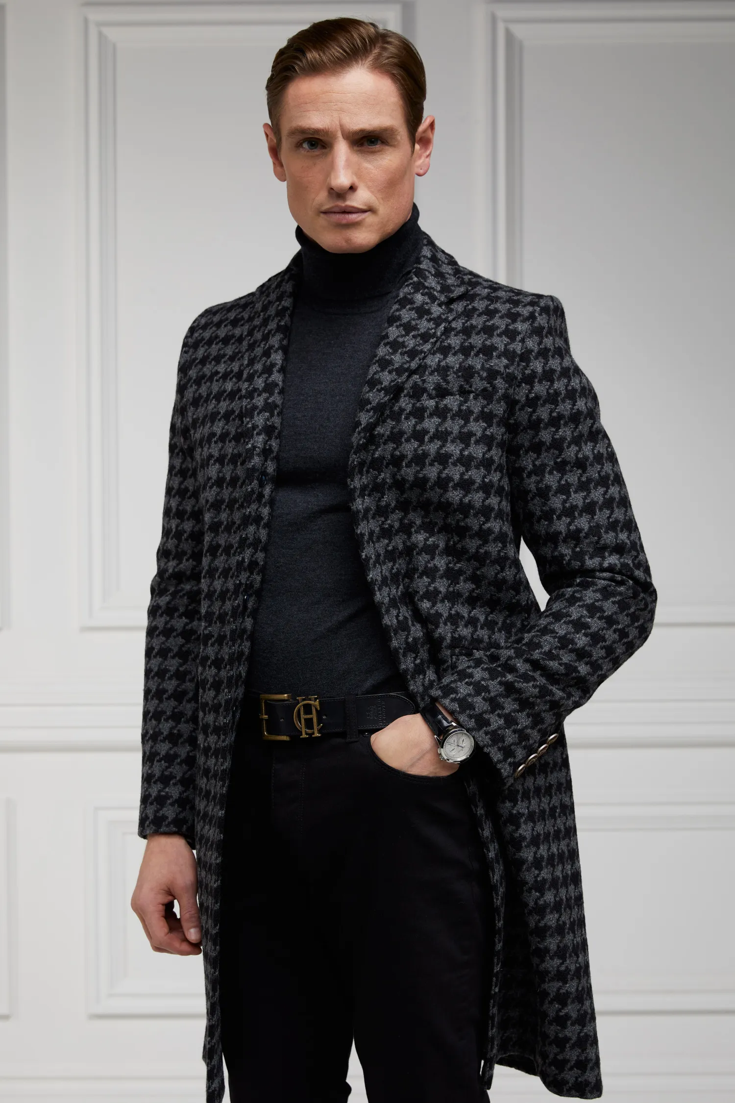 Hot The Cheltenham Coat (Large Scale Charcoal Houndstooth) Coats