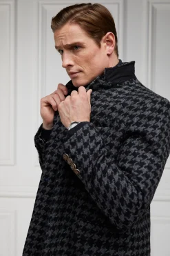 Hot The Cheltenham Coat (Large Scale Charcoal Houndstooth) Coats