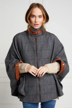 Online The Classic Cape (Mid Blue Check) Women Capes|Tailoring