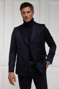New The Double Breasted Blazer (Navy Barathea) Blazers