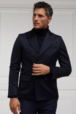 New The Double Breasted Blazer (Navy Barathea) Blazers