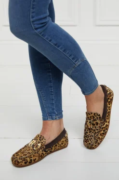 Hot The Driving Loafer (Leopard Pony) Women Loafers