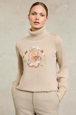 Best Tour Roll Neck Knit Women Knitwear