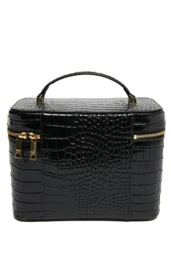 Online Travel Makeup Bag (Black Croc) Women Holdalls & Suitcases|Travel Bags