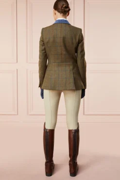 Hot Tweed Riding Jacket (Glen Green) Women Jackets|Tailoring