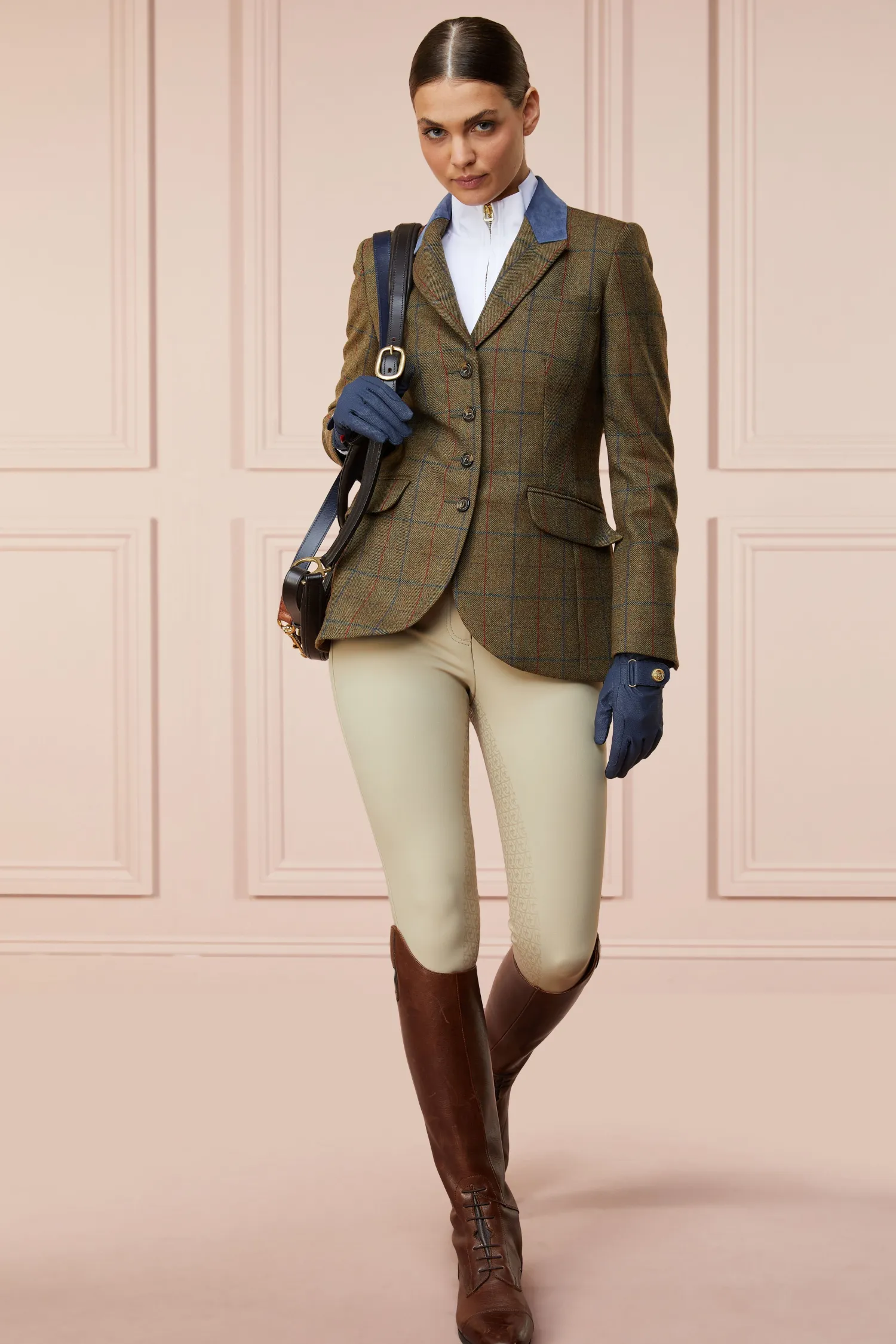 Hot Tweed Riding Jacket (Glen Green) Women Jackets|Tailoring