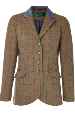 Hot Tweed Riding Jacket (Glen Green) Women Jackets|Tailoring