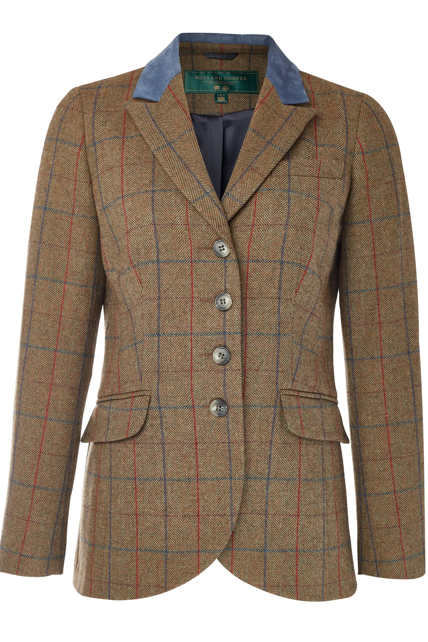 Hot Tweed Riding Jacket (Glen Green) Women Jackets|Tailoring