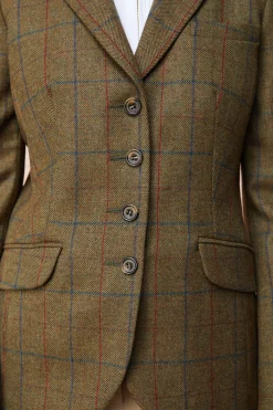 Hot Tweed Riding Jacket (Glen Green) Women Jackets|Tailoring