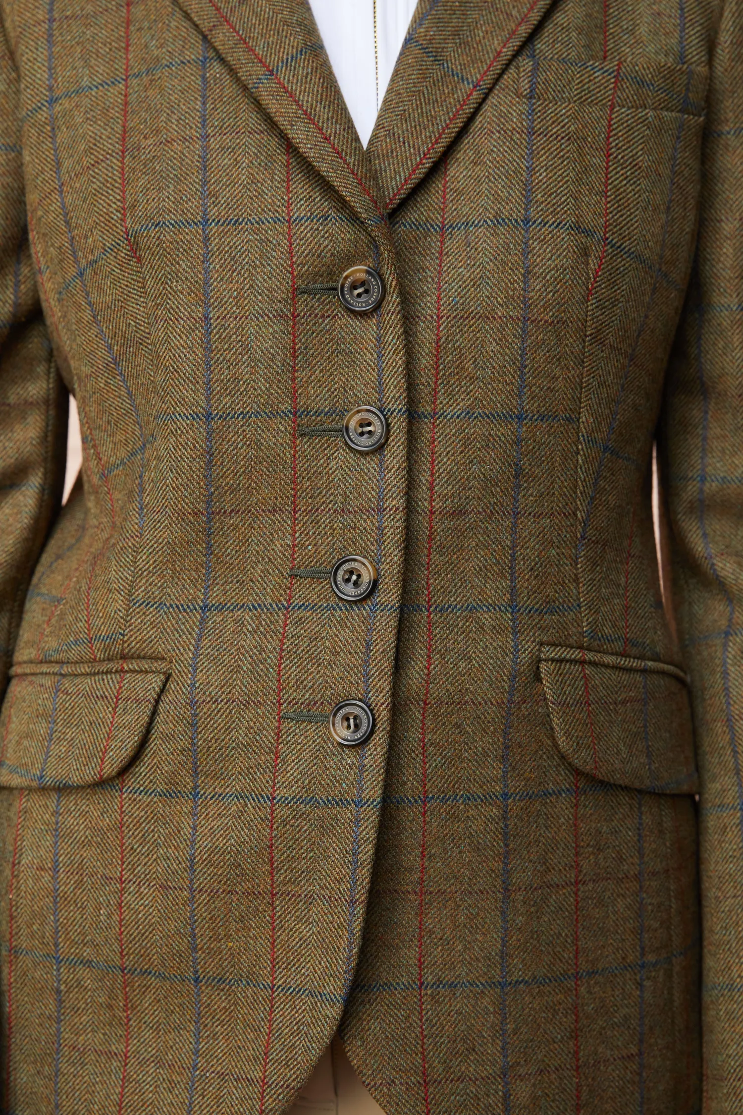 Hot Tweed Riding Jacket (Glen Green) Women Jackets|Tailoring