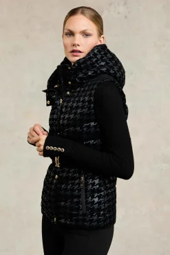 Fashion Vermont Gilet (Mono Houndstooth) Women Gilets