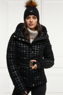 Fashion Vermont Puffer Jacket (Mono Houndstooth) Women Jackets