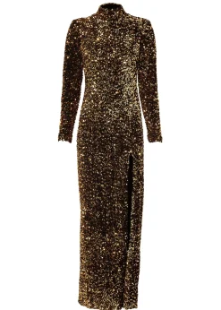 Clearance Victoria Sequin Maxi Dress (Gold Sequin) Women Dresses