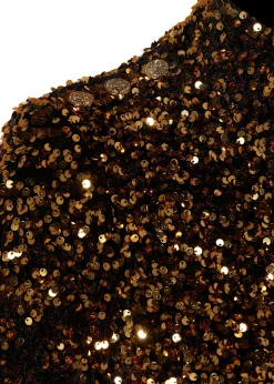 Clearance Victoria Sequin Maxi Dress (Gold Sequin) Women Dresses