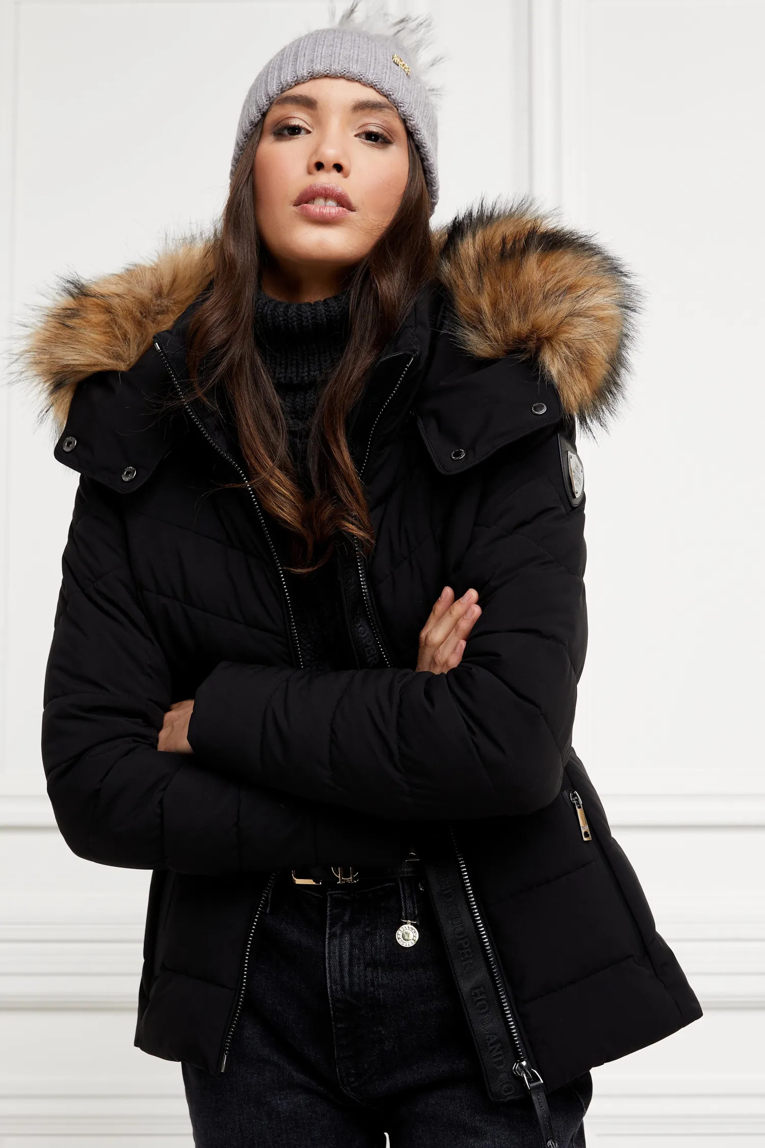 Online Whistler Puffer Jacket (Black Natural) Women Jackets