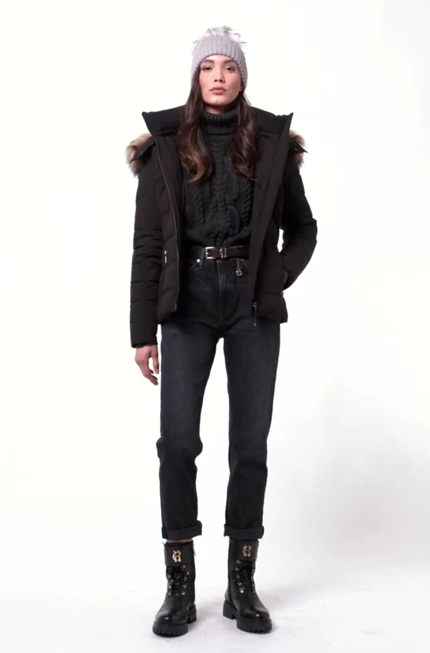 Online Whistler Puffer Jacket (Black Natural) Women Jackets