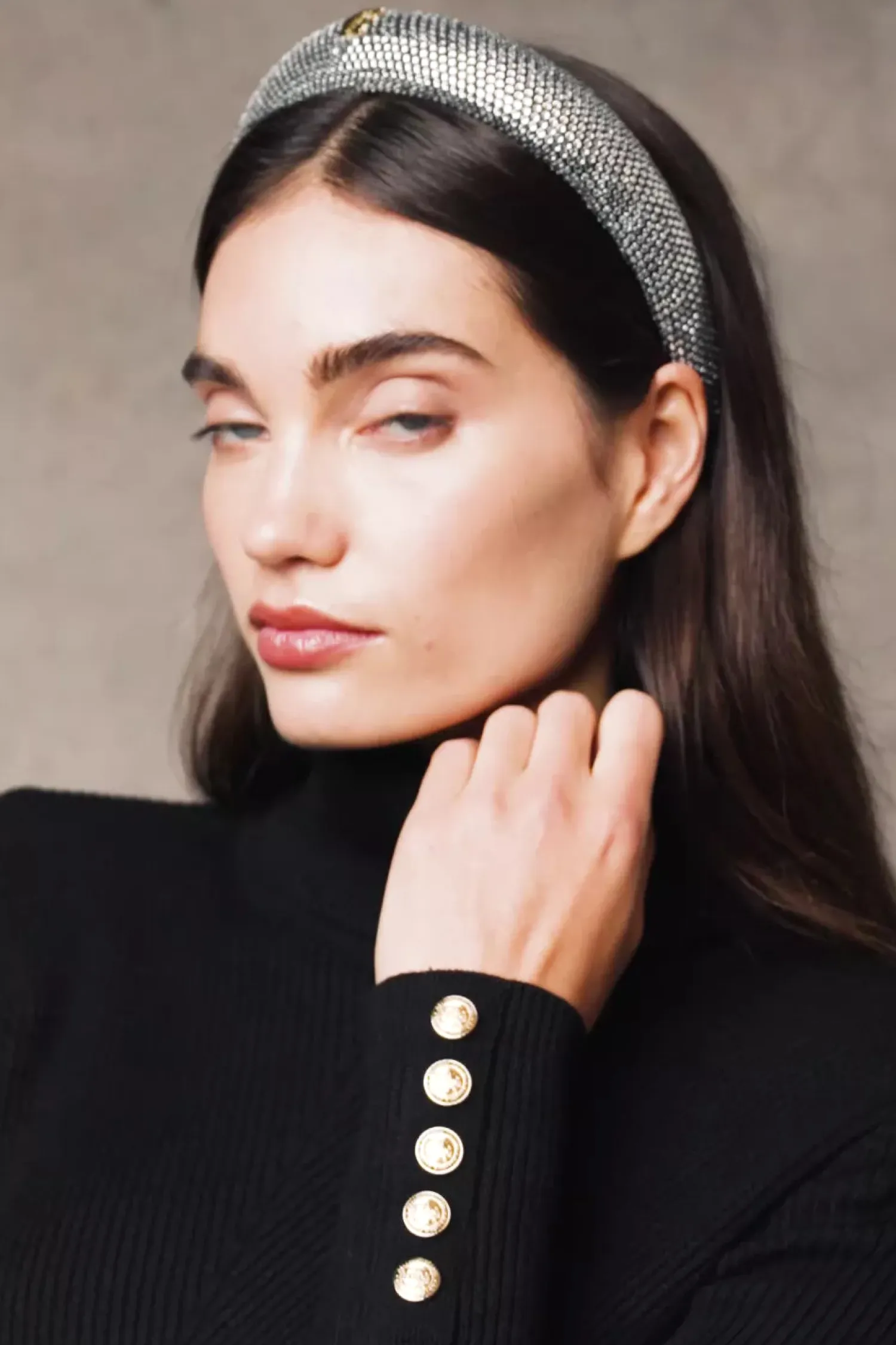 Sale Wide Headband (Silver Crystal) Women Hats & Headbands|Hats & Headbands