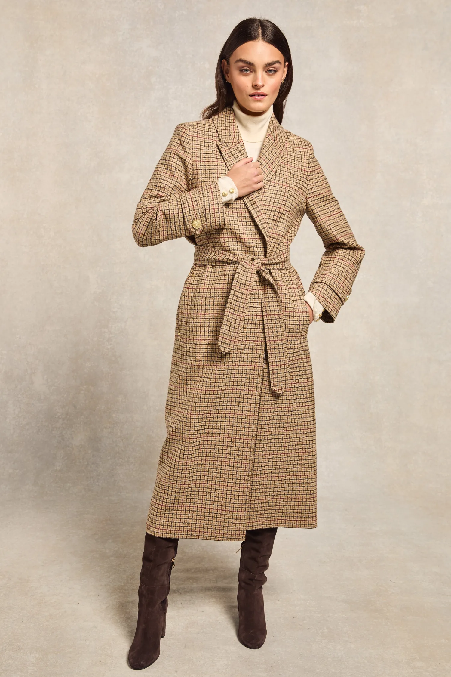 Outlet Wrap Coat (Charlton Tweed) Women Coats|Tailoring